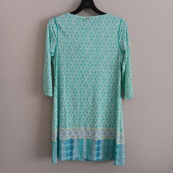 Cabana Life Cabana Shift Boatneck Dress UPF 50 , Aqua Sz XL a654942 - Picture 5 of 7